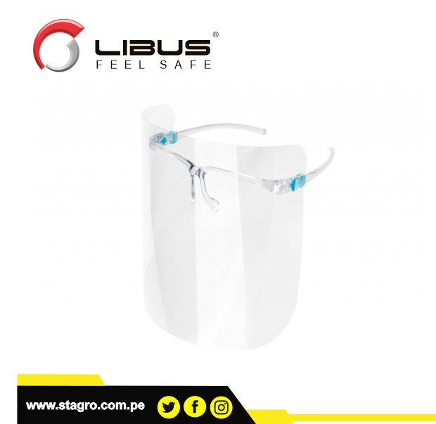 Protector facial tipo lente